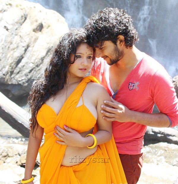 Kannada Actress Shubha Punja Spicy Hot wet in Saree